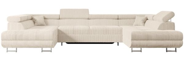 ALTDECOR Wohnlandschaft GUSA-U, Couch mit Schlaffunktion, Wohnzimmer - Ecksofa, Corner Sofa Bett Eckcouch Couch L-Form Schlafcouch Ausziehbar