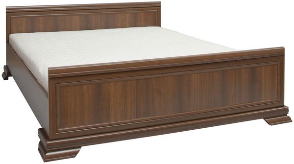 Feldmann-Wohnen Holzbett Kora (stabiles Bettgestell inklusive Lattenrost, 1-tlg, klassisch elegante Optik, MDF-Aufleistung), Samoa King 160x200cm