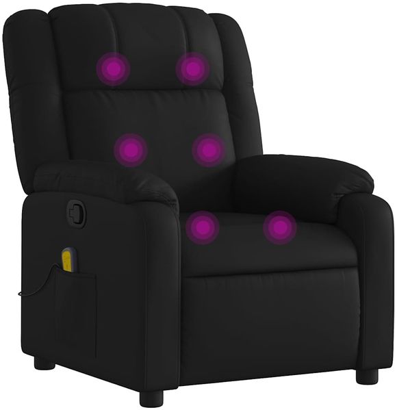 vidaXL Massage-Relaxsessel, Kunstleder, Schwarz 3206188 Bild 2