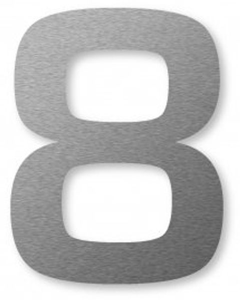Hausnummer Edelstahl (8 cm) – 8