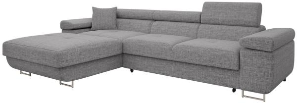 Ecksofa Torezio Mini mit Bettkasten, Schlaffunktion und Einstellbare Kopfstützen (Farbe: Lux 05, Seite: Links)