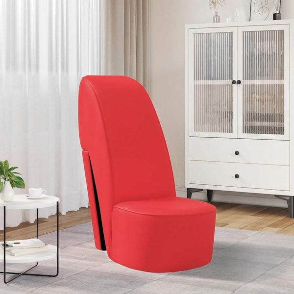 vidaXL Stuhl in Stöckelschuh-Form Rot Kunstleder 248646