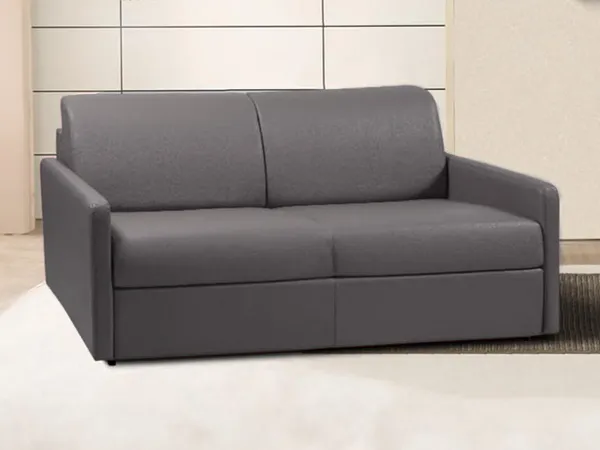 Vente-unique - CALIFE Sofa Kunstleder Grau - B 223 cm94 cm x H 85 cm x L 170 cm