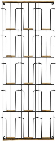 Kartenhalter Wandregal aus Eisen und Bambus dekorativ für Postkarten, Höhe 93 cm...