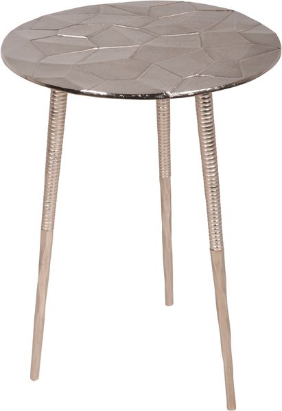 Beistelltisch KAI - Aluminium Silber 55 x 40 x 40 cm | Couchtisch Sofatisch Abstelltisch