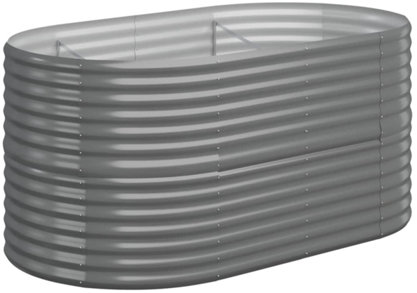 vidaXL Hochbeet Verzinkter Stahl 152x80x68 cm Grau 318949