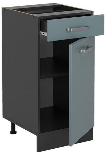 Küchenunterschrank R-Line Blau-Grau 40 cm ohne Arbeitsplatte Vicco Bild 3