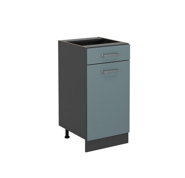 Küchenunterschrank R-Line Blau-Grau 40 cm ohne Arbeitsplatte Vicco Bild 5
