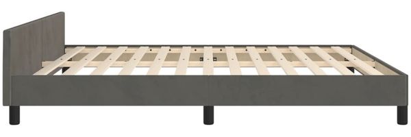Bettgestell mit Kopfteil Samt Dunkelgrau 180x200 cm, Härtegrad: H2 [3125648] Bild 7