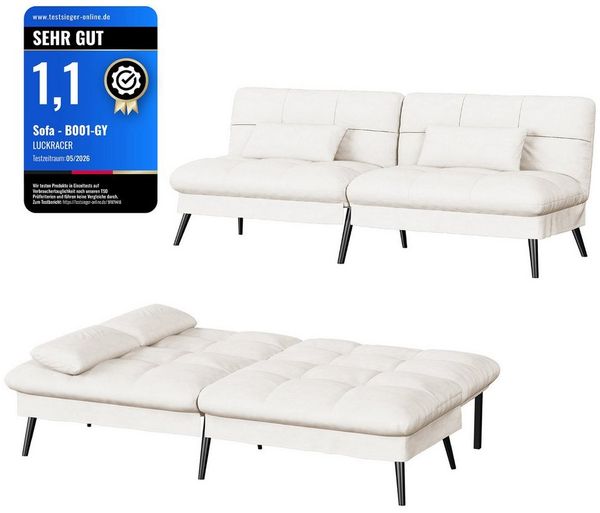 GTPLAYER Schlafsofa Bettsofa mit Schlaffunktion, Klappsofa