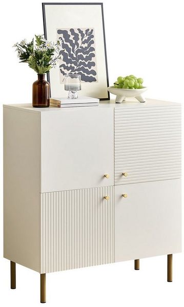 ANYSUN Highboard Kommode, Stauraumschrank, Hochschrank (Set, 1er set), Stilvolles Aufbewahrungsmöbel für Wohnzimmer, Schlafzimmer und Flur