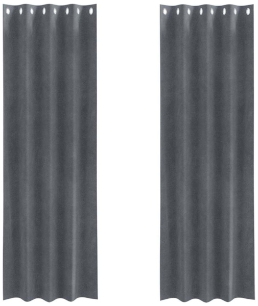 vidaXL Verdunkelungsvorhänge 2 pcs Hellgrau 140 x 260 cm Samt 4107287
