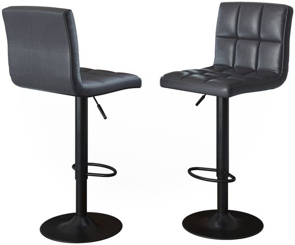 Barhocker 2er Set Sena Grau/Schwarz 42x94 cm Vicco