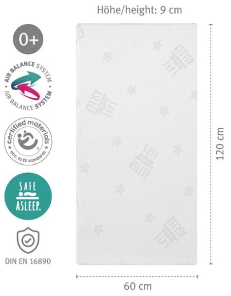 roba Babybettmatratze 'safe asleep®' 60 x 120 x 9 cm - AIR BALANCE PLUS - für optimales Schlafklima Bild 13
