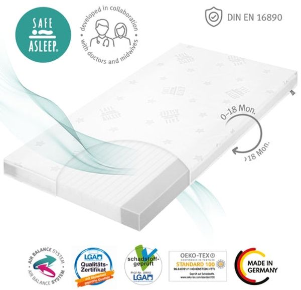 roba Babybettmatratze 'safe asleep®' 60 x 120 x 9 cm - AIR BALANCE PLUS - für optimales Schlafklima Bild 19
