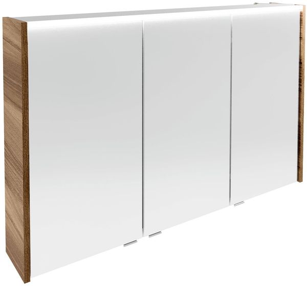 FACKELMANN VERONA LED Spiegelschrank 110 cm breit, Braun Dunkel
