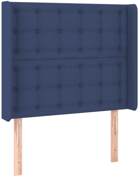 vidaXL Boxspringbett mit Matratze & LED Blau 80x200 cm Stoff 3139155 Bild 6