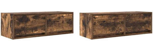 vidaXL TV-Schränke 2 Stk. Räuchereiche 80x31x25,5 cm Holzwerkstoff 861517