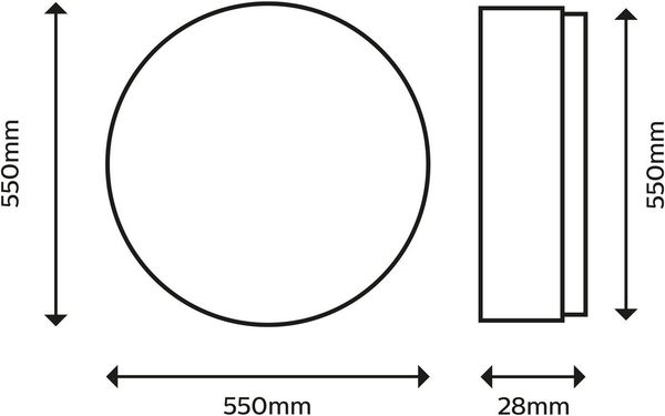 Philips Superslim CL550 Ceiling lamp Ø550 mm LED 36W 2700K SceneSwitch IP20 White Bild 4