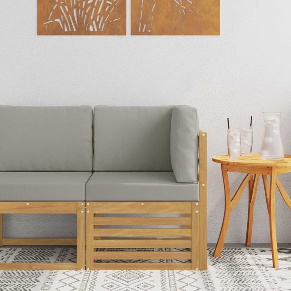 vidaXL Outdoor Ecksofa Massivholz Akazie Weiß 901505