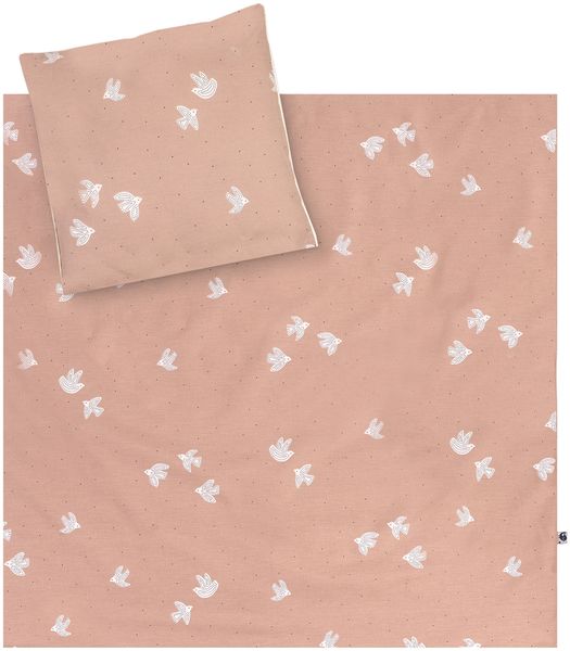 Julius Zöllner Bio-Bettwäsche-Set Birdy – Rosa – 8