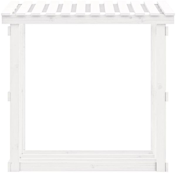 vidaXL Kaminholzregal Weiß 108x64,5x109 cm Massivholz Kiefer 822428 Bild 5