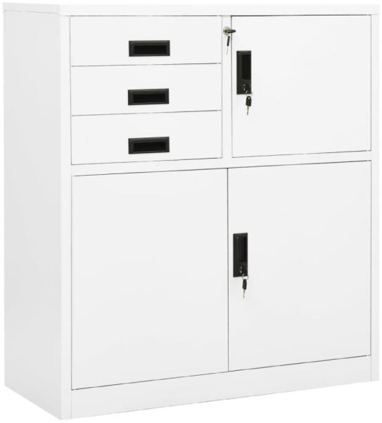 vidaXL Büroschrank Weiß 90x40x102 cm Stahl [336405]