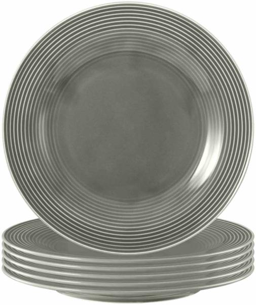 Seltmann Weiden Beat Color Glaze Frühstücksteller ø 23,3 cm 6er Set Perlgrau