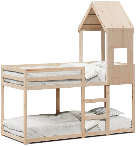 vidaXL Etagenbett ohne Matratze 90x190 cm Massivholz Kiefer 3282002