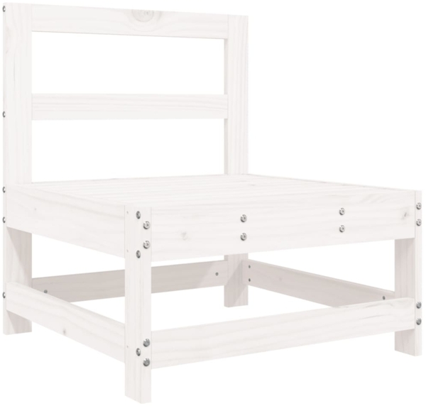 vidaXL 7-tlg. Garten-Sofagarnitur Weiß Massivholz Kiefer 3250969 Bild 4