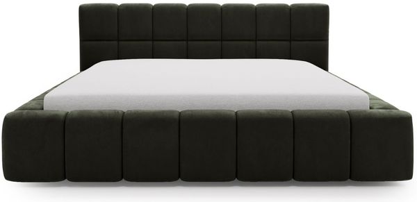 GRAINGOLD Alicante Doppelbett 160x200, Polsterbett mit Bettkasten und Kopfteil, Velour-Stoff, Dunkelgrau Bild 7