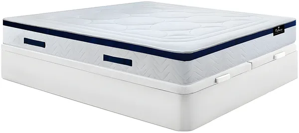 Vente-unique - MARQUIS Mattress and bed base set Stoff Weiß - B 180 cm x H 30 cm x L 200 cm