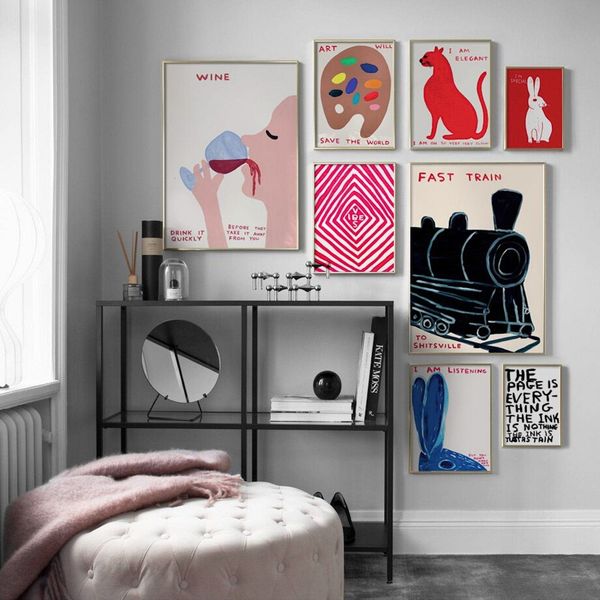 Poster Art Wine Cat · Pop Culture · Home Culture| Pictures Living room | Murals Bedroom | Decorative print without frame | Picture - H / 15 x 20 cm
