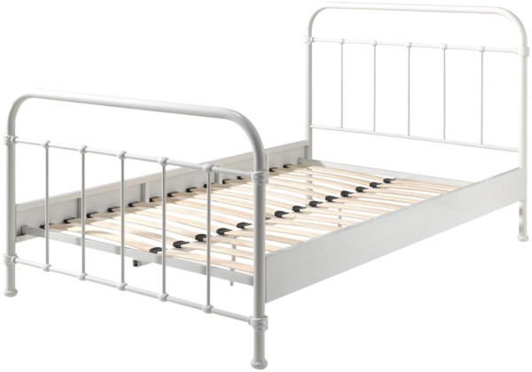 Metallbett Karlyn 210x129x111 Einzelbett Metall Weiß