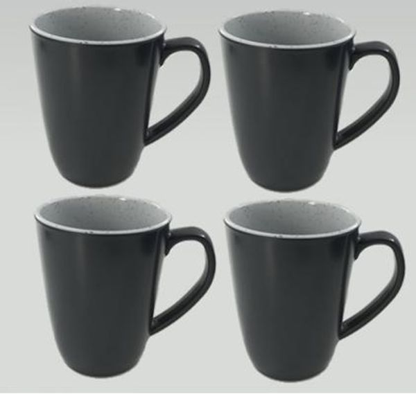 Flamefield Premium Henkelbecher-Set, 325ml, granite grey