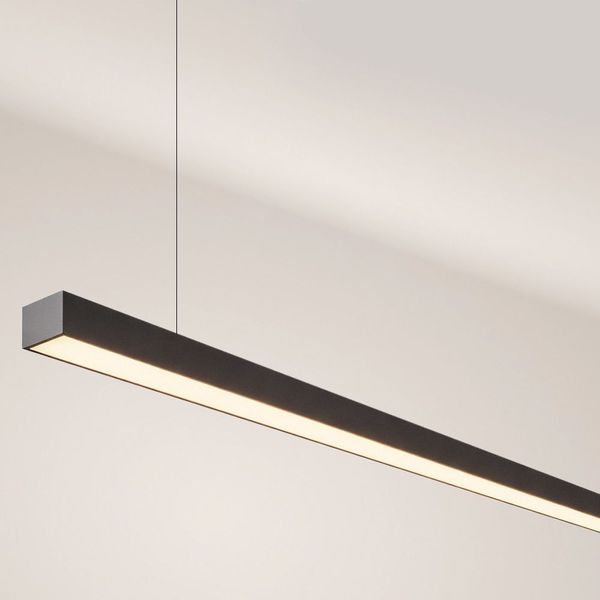 s.luce Oris LED-Linienlampe Büro-Pendelleuchte XL nach Maß 2700K Schwarz 400cm
