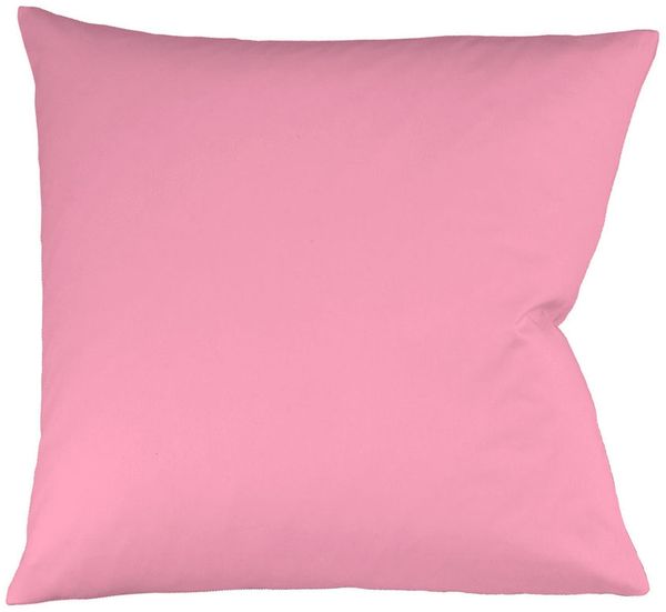Fleuresse Mako-Satin Kissenbezug Bezug 80x80 cm uni mit RV 4070 pink