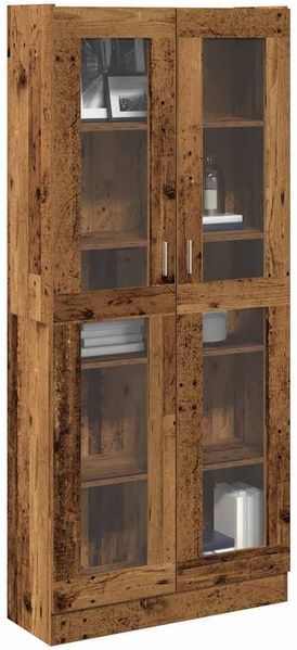 Highboard, Kommode, Küchenschrank Altholz-Optik 82,5x30,5x185 cm Holzwerkstoff