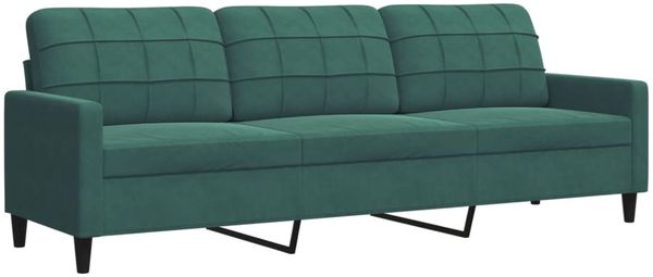 vidaXL 2-tlg. Sofagarnitur mit Kissen Dunkelgrün Samt 3278473 Bild 5