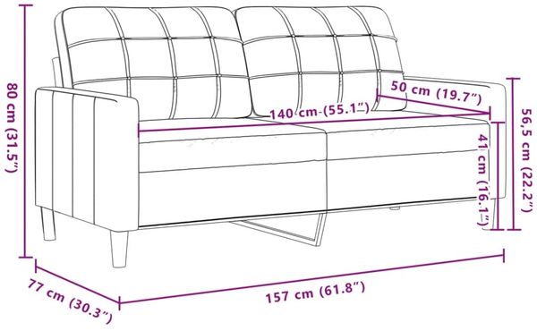 vidaXL 2-tlg. Sofagarnitur mit Kissen Dunkelgrün Samt 3278473 Bild 7