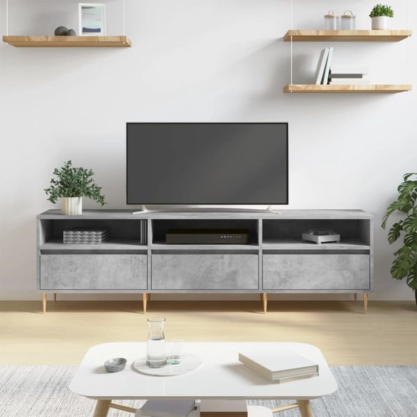 vidaXL TV-Schrank Betongrau 150x30x44,5 cm Holzwerkstoff 831272