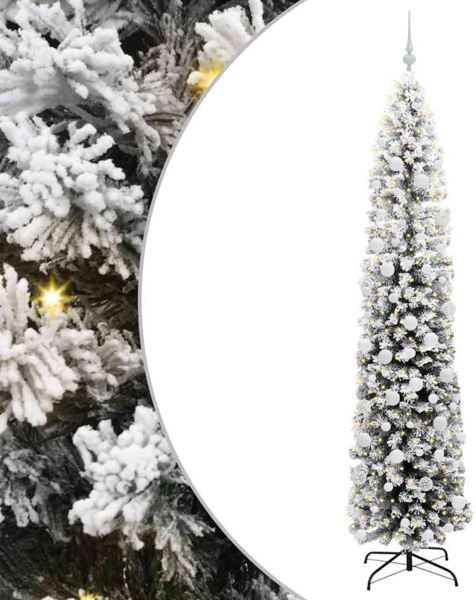 vidaXL Künstlicher Weihnachtsbaum mit 300 LEDs mit Ständer Grün 210 cm 3395034