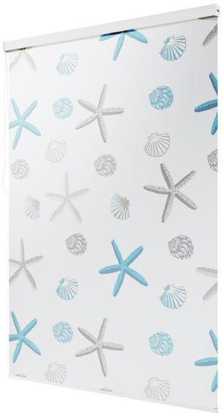 Halb-Kassetten Duschrollo 180x240 cm Oceanic weiss Duschvorhang