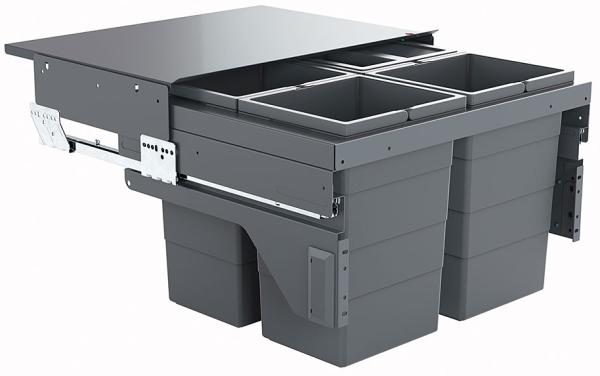 Hailo Abfallsorter Hailo 3610861 AS Cargo 600 13/13/13/13/D / 60 cm Schrankbreite / Abfalltrennsystem