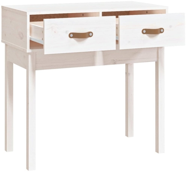 vidaXL Konsolentisch Weiß 76,5x40x75 cm Massivholz Kiefer 821750 Bild 4