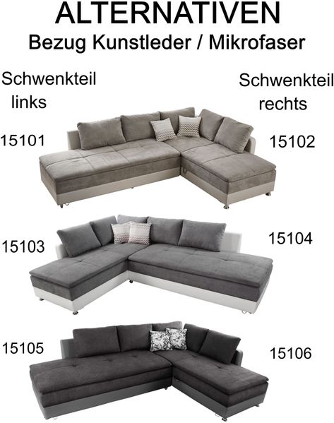 Ecksofa-Dauerschläfer Doppelbett Federkern Bettkasten Couch Cord Dunkelgrau Bild 10