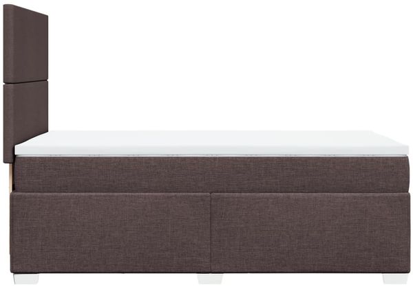 vidaXL Boxspringbett mit Matratze Dunkelbraun 100x200 cm Stoff 3292695 Bild 11