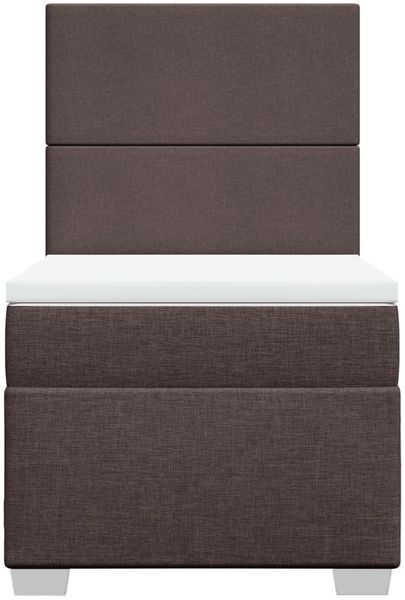 vidaXL Boxspringbett mit Matratze Dunkelbraun 100x200 cm Stoff 3292695 Bild 6