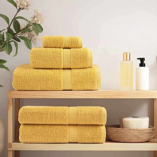 vidaXL Gästetuch SOLUND 4 pcs Gold 15 x 21 cm 550 gsm 137273
