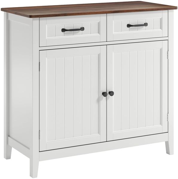 Bealife Küchen-Sideboard, Buffet-Schrank mit 2 Schubladen und 2 Türen, Küchenschrank mit Arbeitsplatte für Wohnzimmer, Esszimmer und Küche